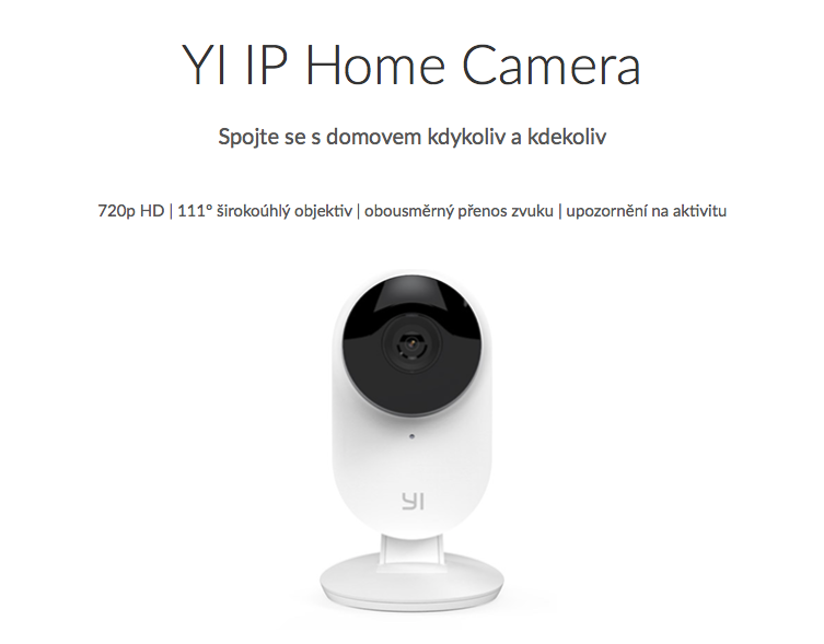 XIAOMI YI SMART IP CAMERA NIGHT - CHYTRÁ IP KAMERA S NOČNÍM VIDĚNÍM recenze